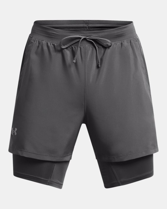 Men's UA Launch 2-in-1 5" Shorts in Gray image number 5